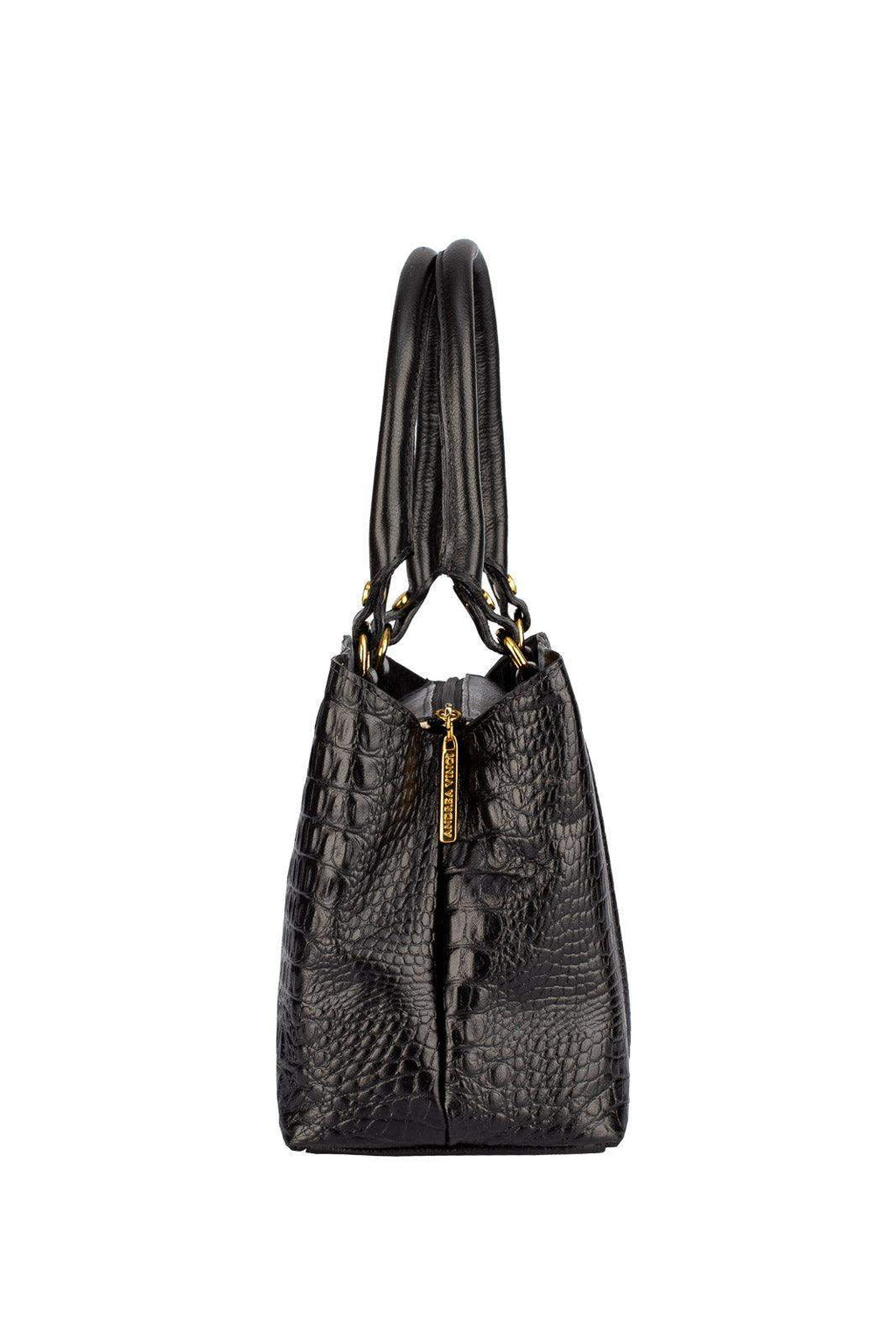 Bolsa de couro croco pequena Melina - Enluaze