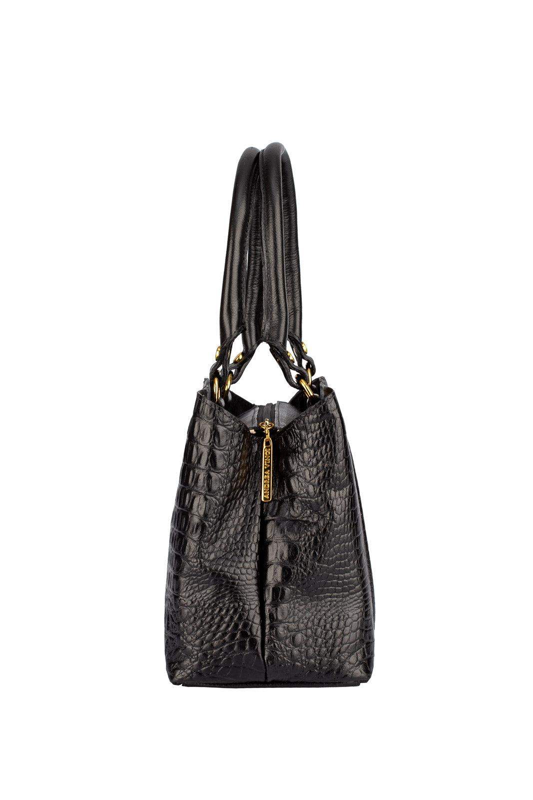 Bolsa de couro croco pequena Melina - Enluaze