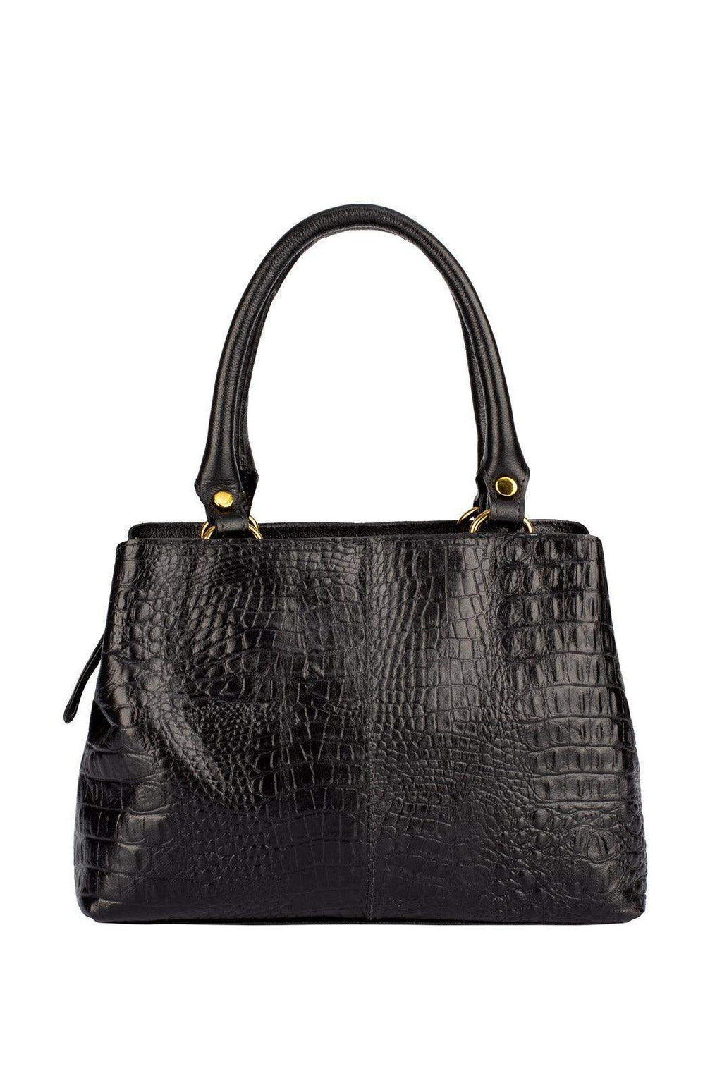 Bolsa de couro croco pequena Melina - Enluaze