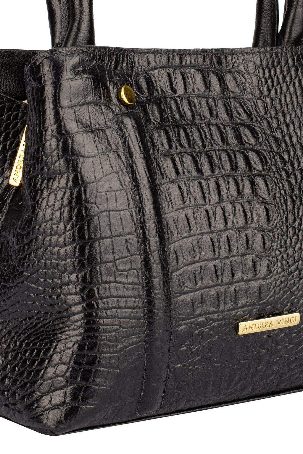 Bolsa de couro croco pequena Melina - Enluaze