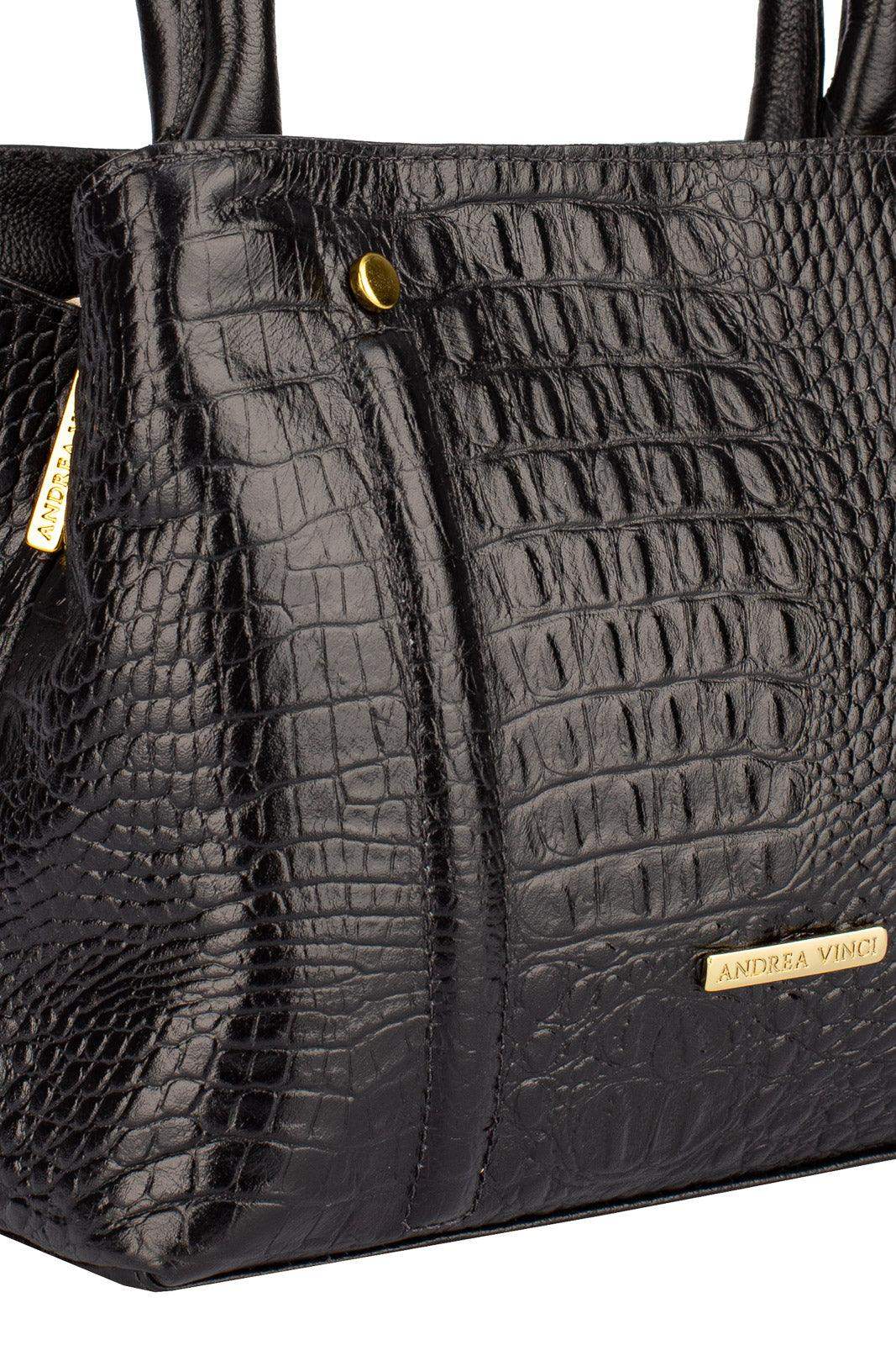 Bolsa de couro croco pequena Melina - Enluaze