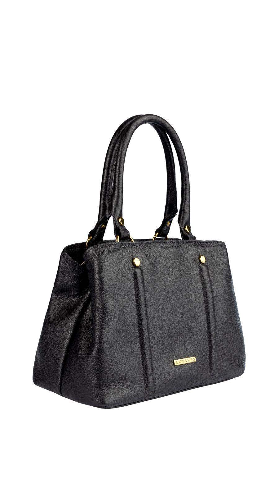 Bolsa de couro liso pequena Melina - Enluaze