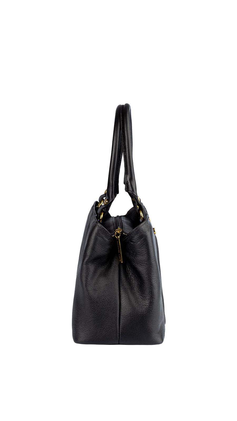 Bolsa de couro liso pequena Melina - Enluaze