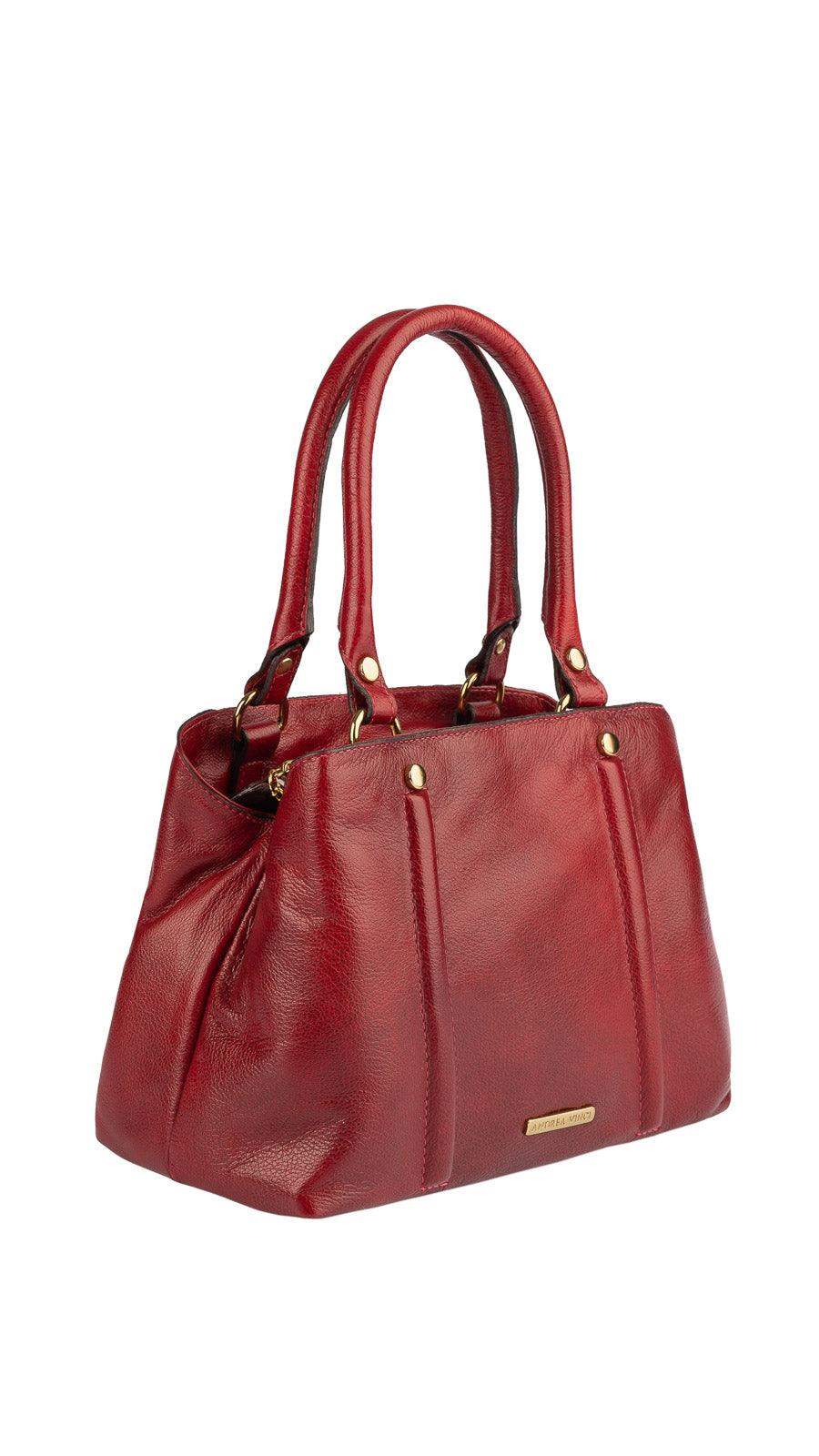 Bolsa de couro liso pequena Melina - Enluaze