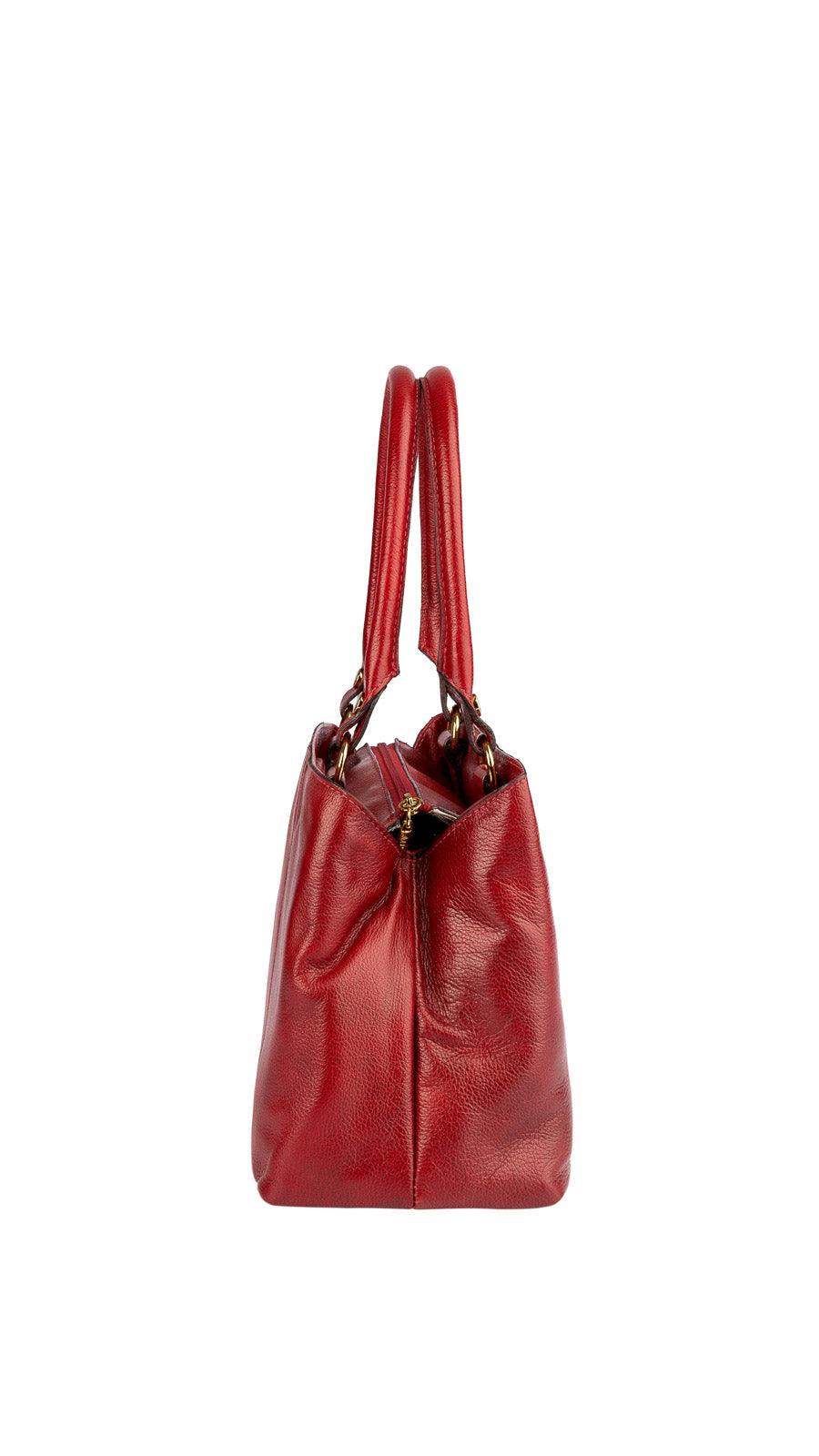 Bolsa de couro liso pequena Melina - Enluaze