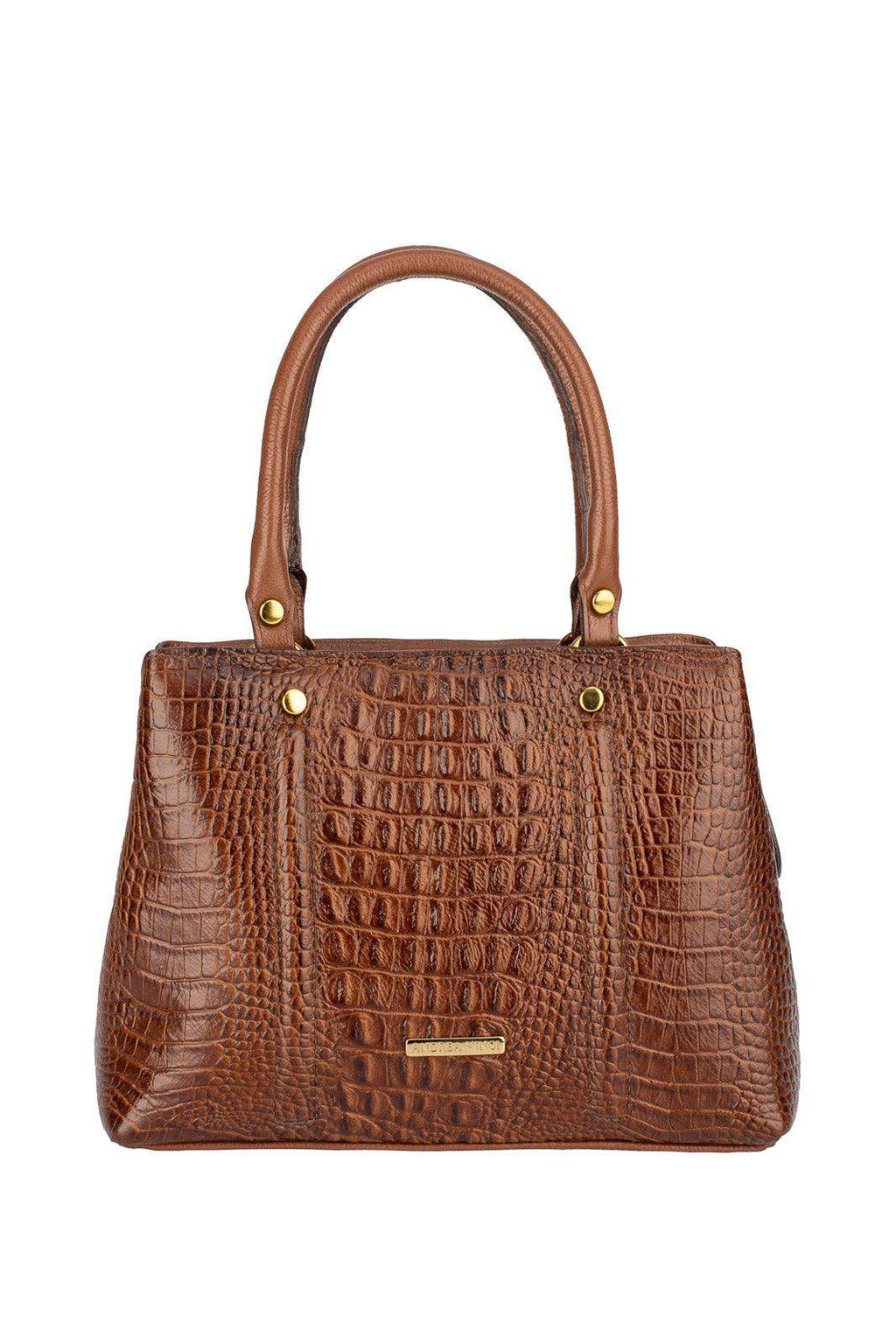 Bolsa de couro croco pequena Melina - Enluaze