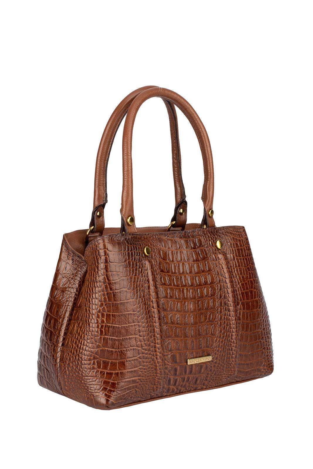 Bolsa de couro croco pequena Melina - Enluaze