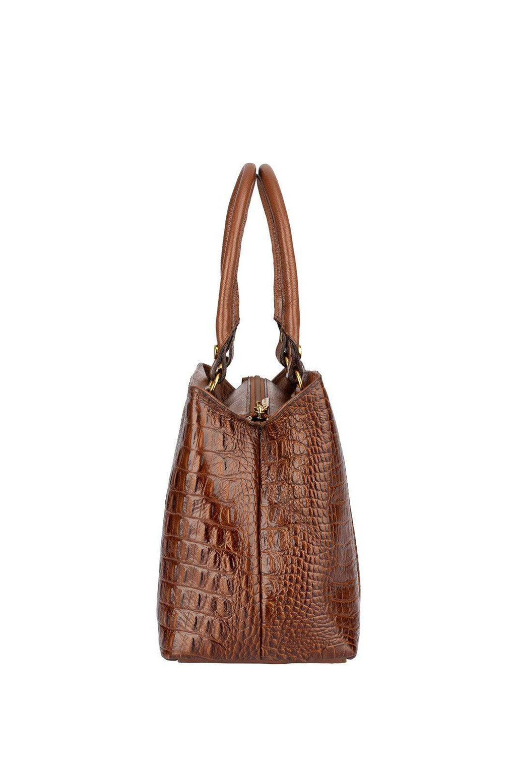 Bolsa de couro croco pequena Melina - Enluaze