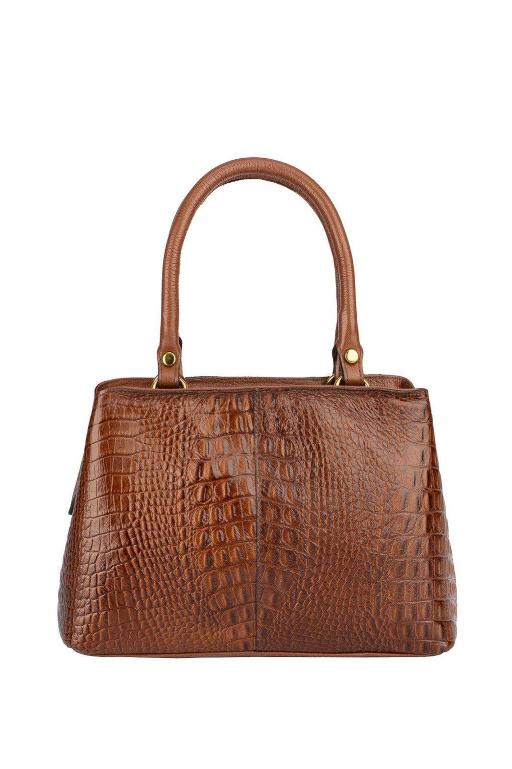 Bolsa de couro croco pequena Melina - Enluaze