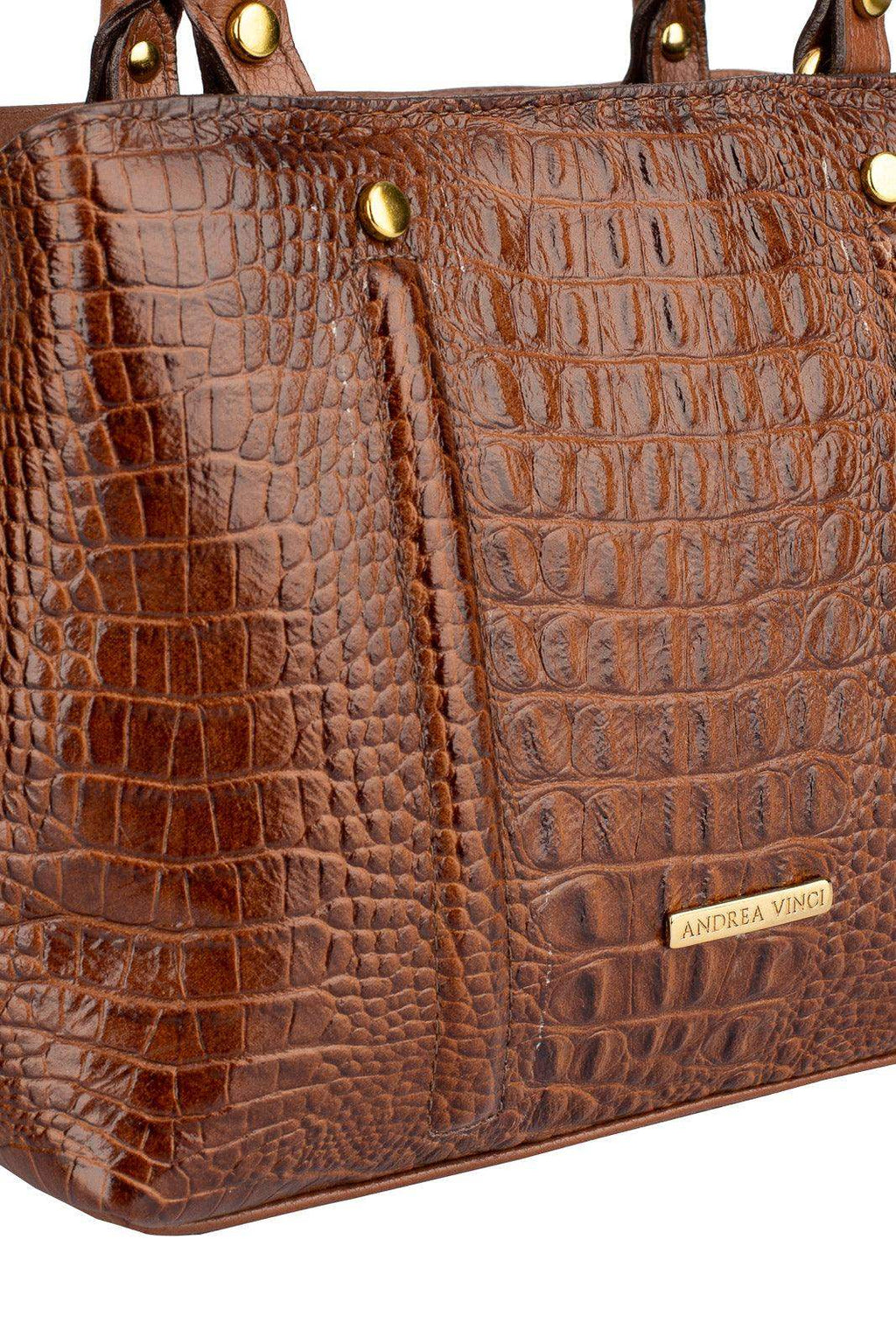 Bolsa de couro croco pequena Melina - Enluaze