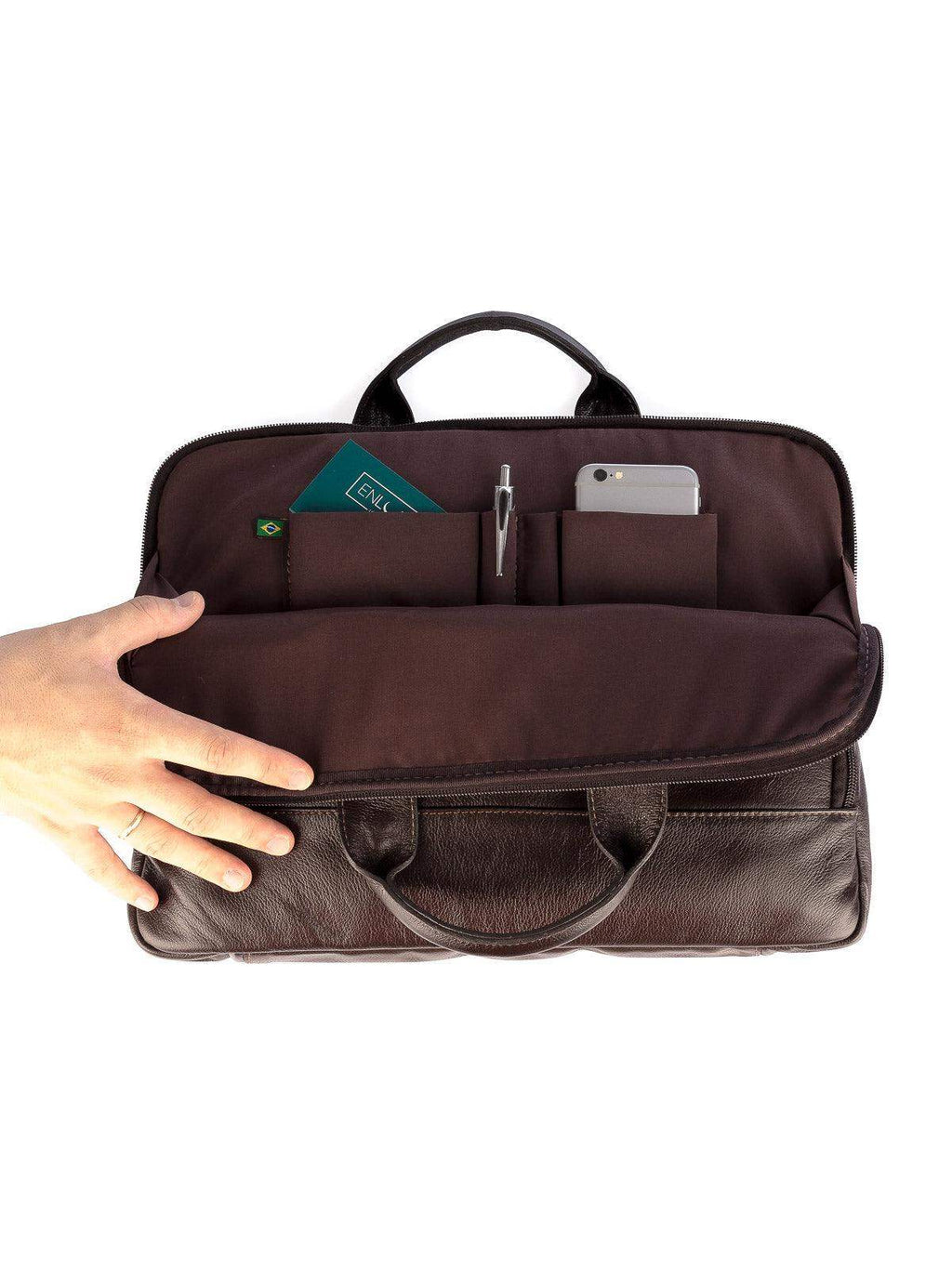 Pasta executiva de couro Breno - Enluaze