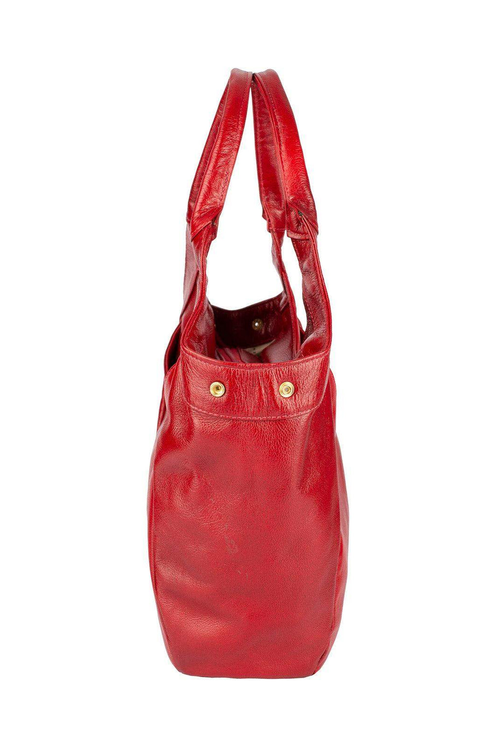 Bolsa saco grande de couro liso Cíntia - Enluaze