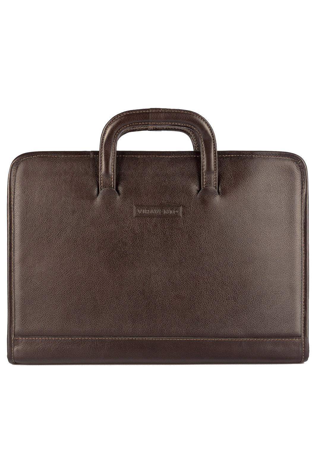 Pasta envelope de couro com alça Docs - Enluaze