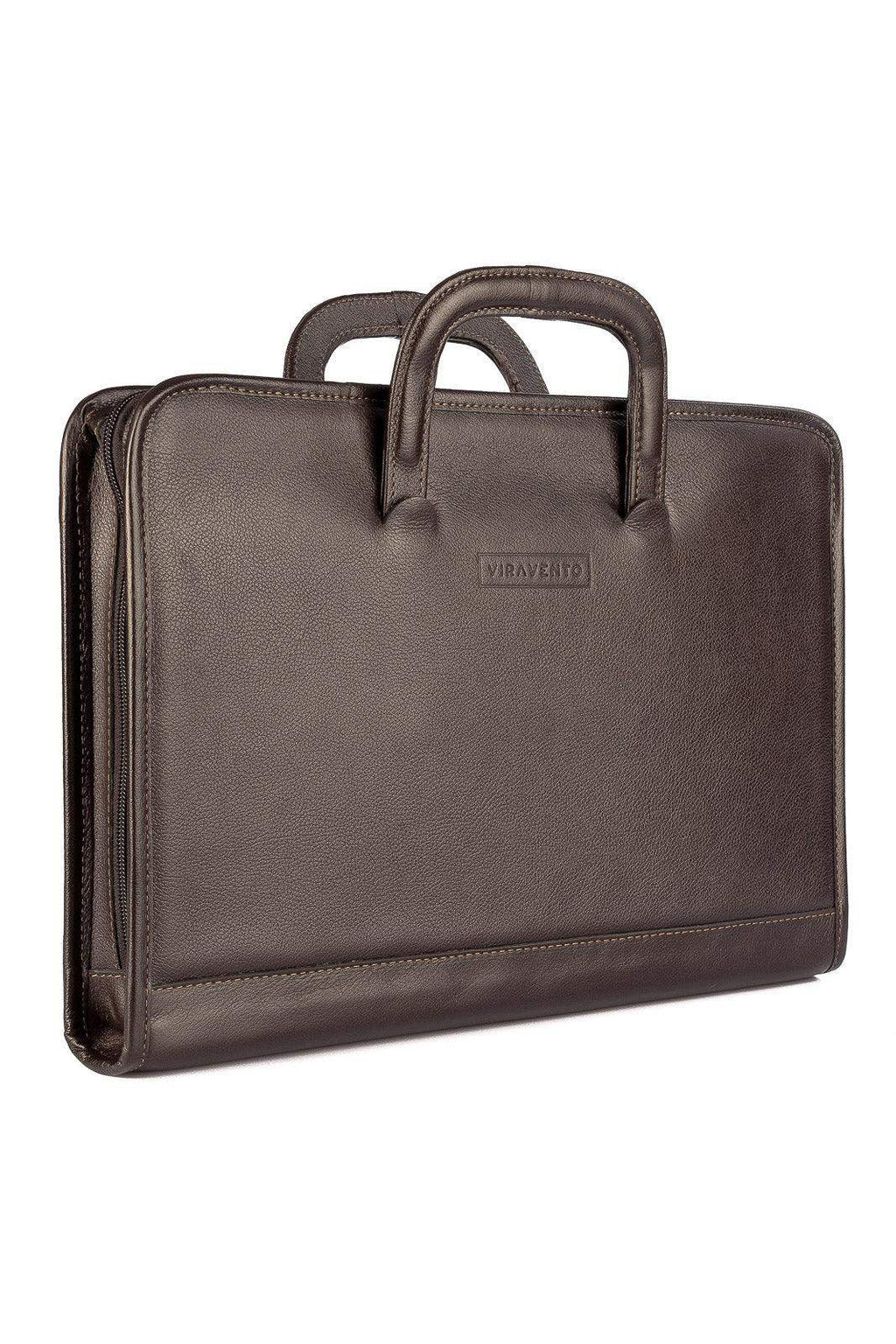 Pasta envelope de couro com alça Docs - Enluaze