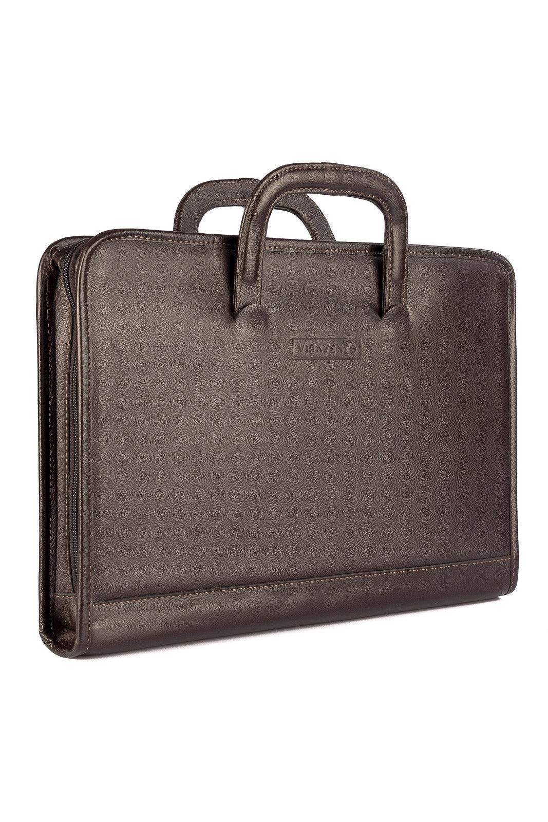 Pasta envelope de couro com alça Docs - Enluaze