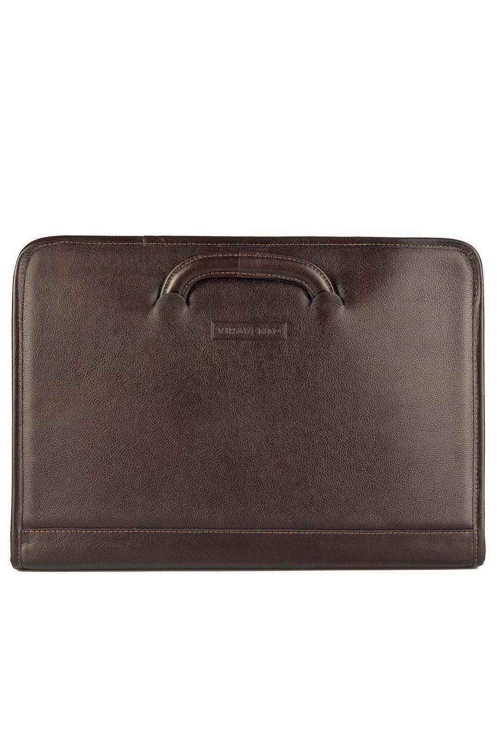 Pasta envelope de couro com alça Docs - Enluaze