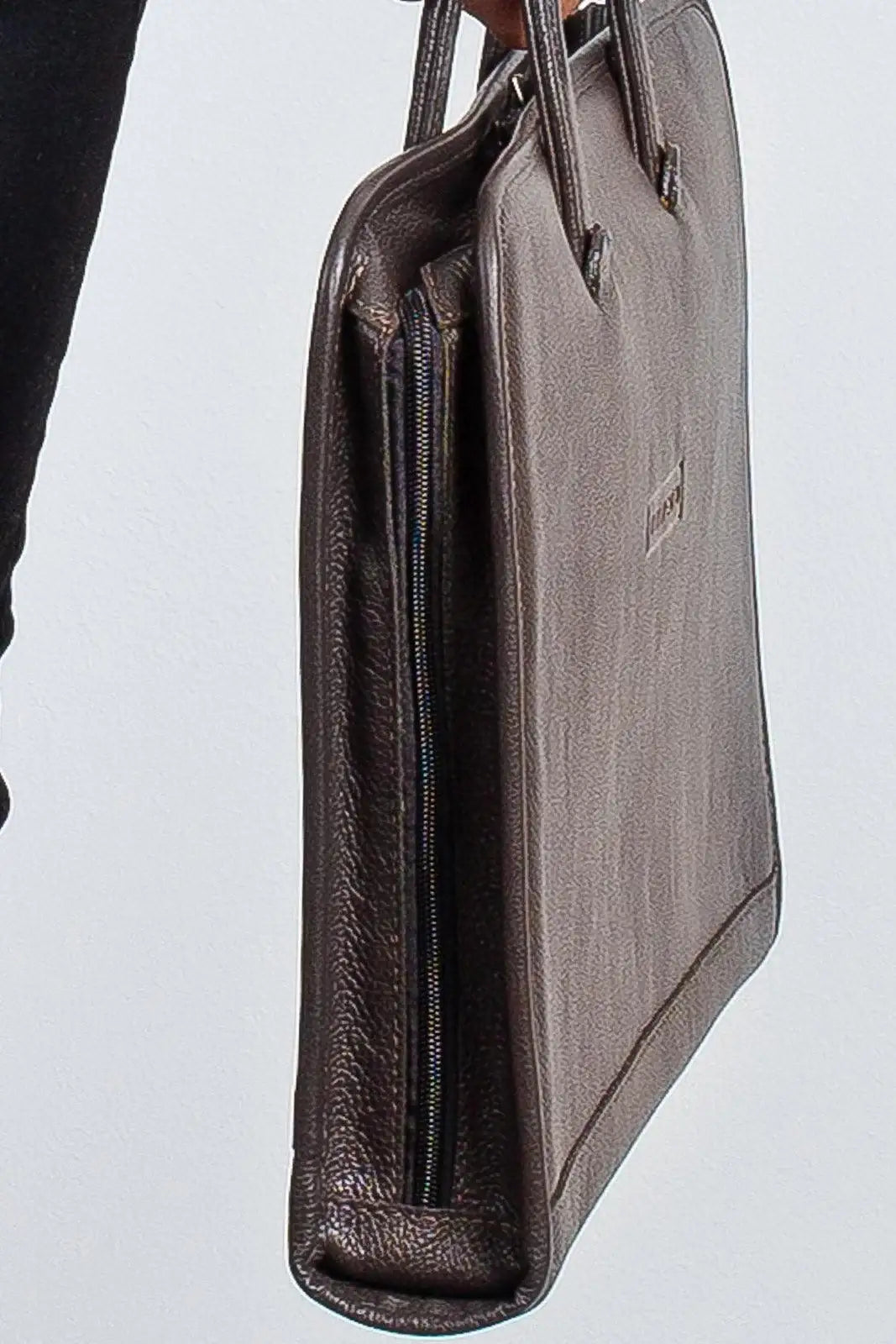 Pasta envelope de couro com alça Docs - Enluaze