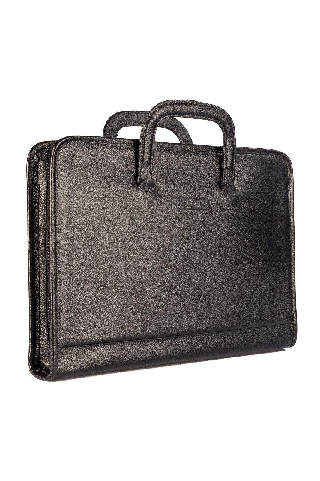 Pasta envelope de couro com alça Docs - Enluaze