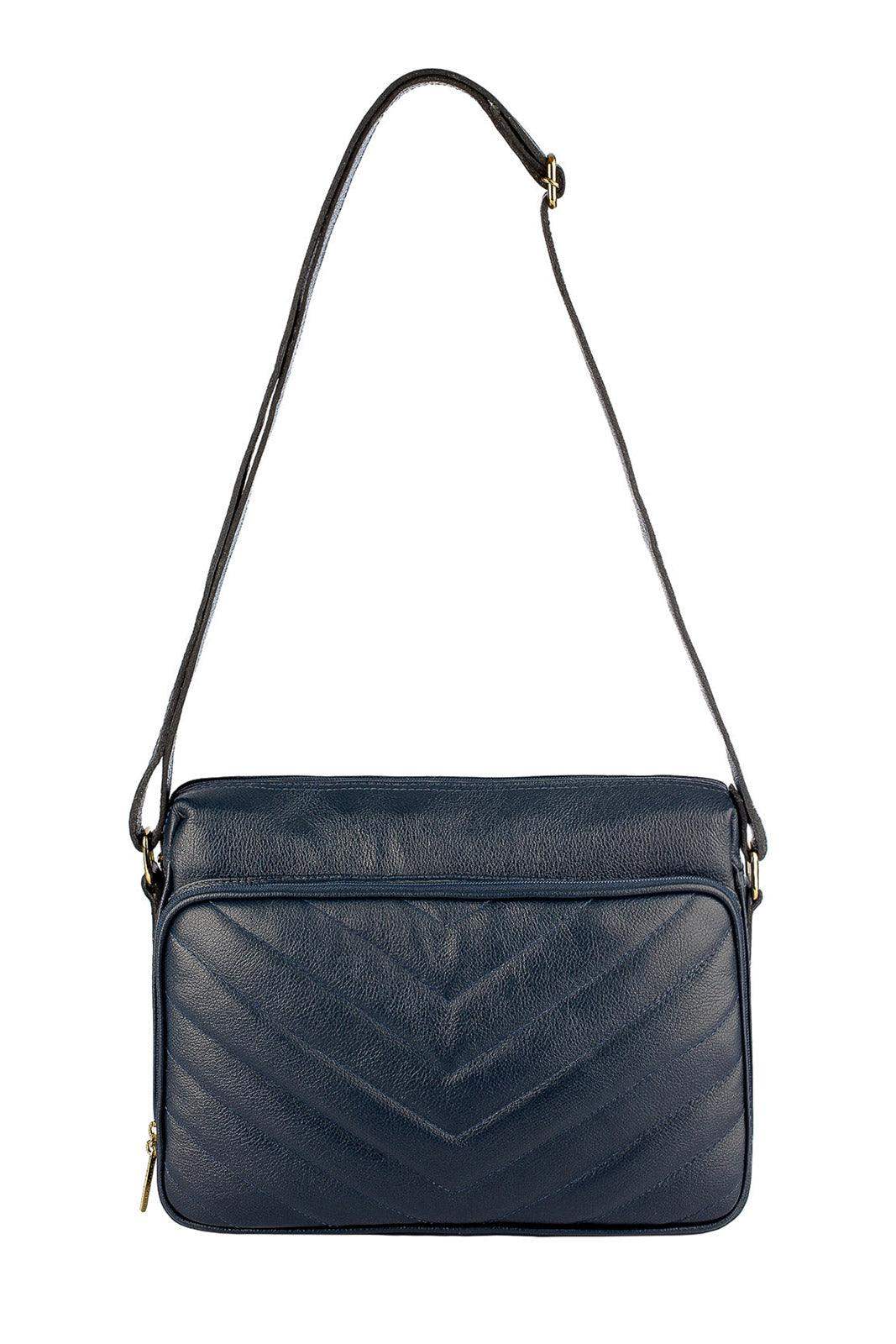 Bolsa de couro liso tiracolo Anita - Enluaze