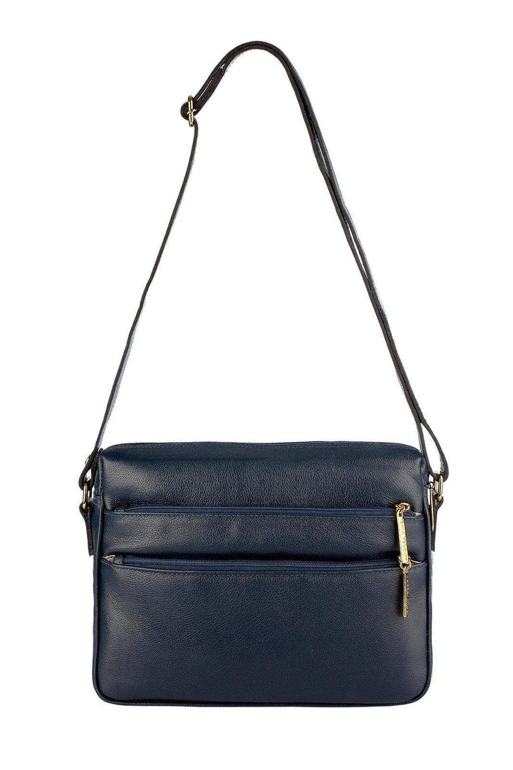 Bolsa de couro liso tiracolo Anita - Enluaze