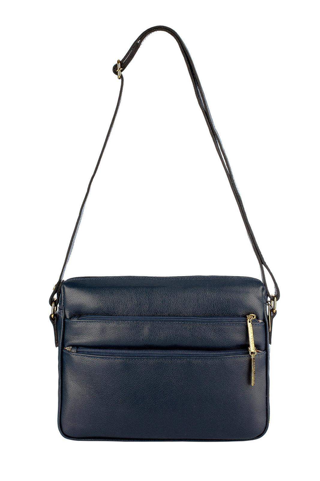 Bolsa de couro liso tiracolo Anita - Enluaze