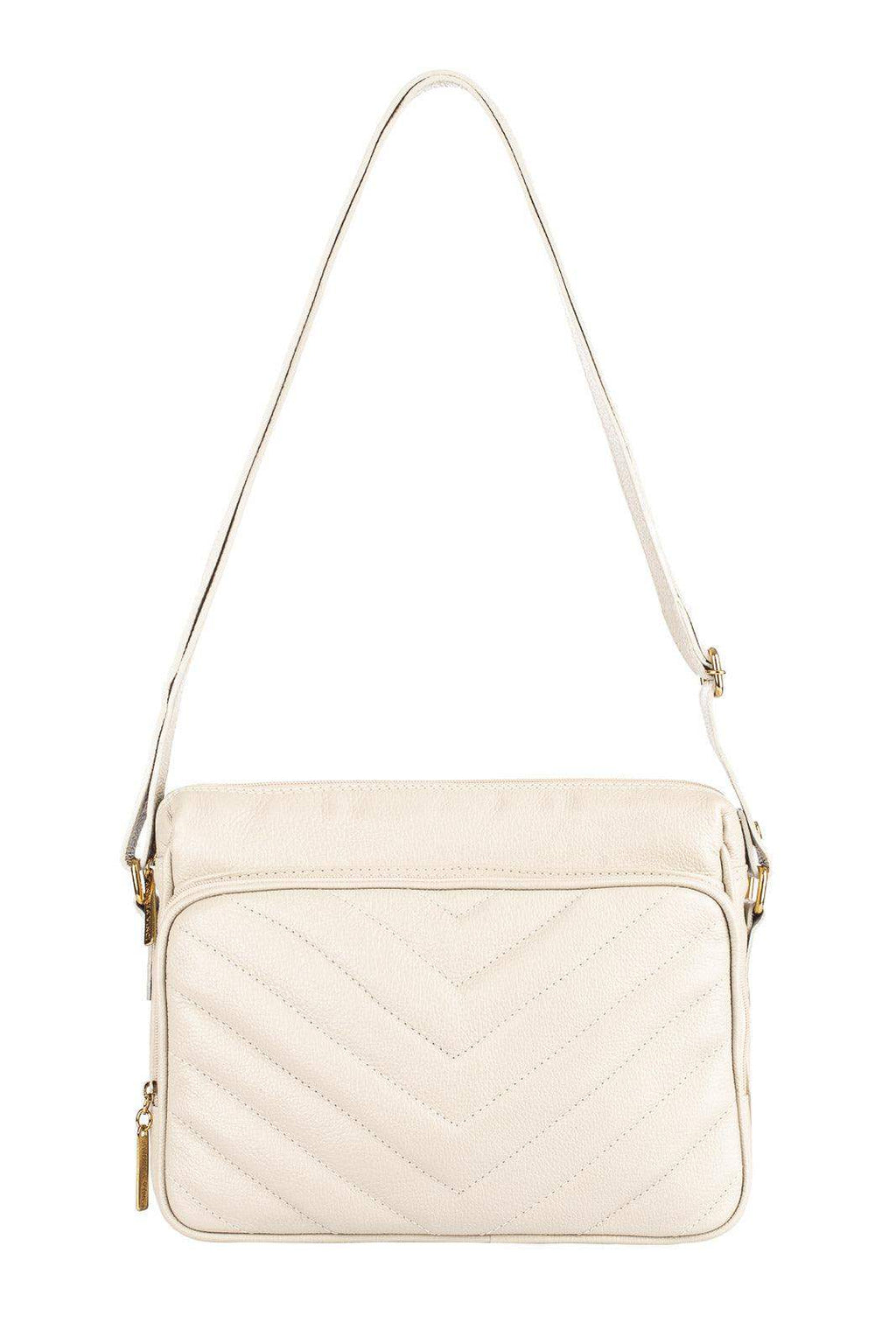 Bolsa de couro liso tiracolo Anita - Enluaze