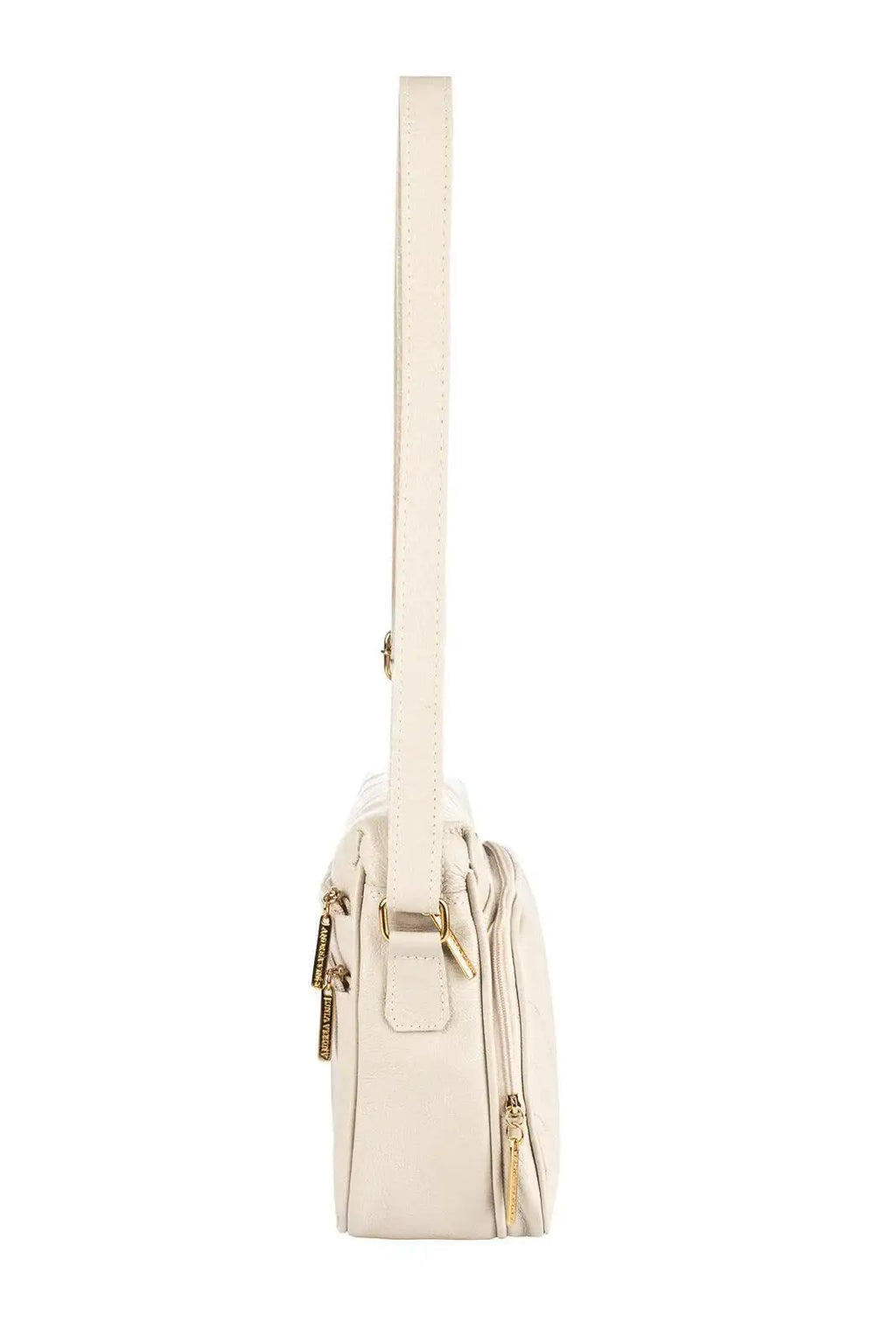 Bolsa de couro liso tiracolo Anita - Enluaze