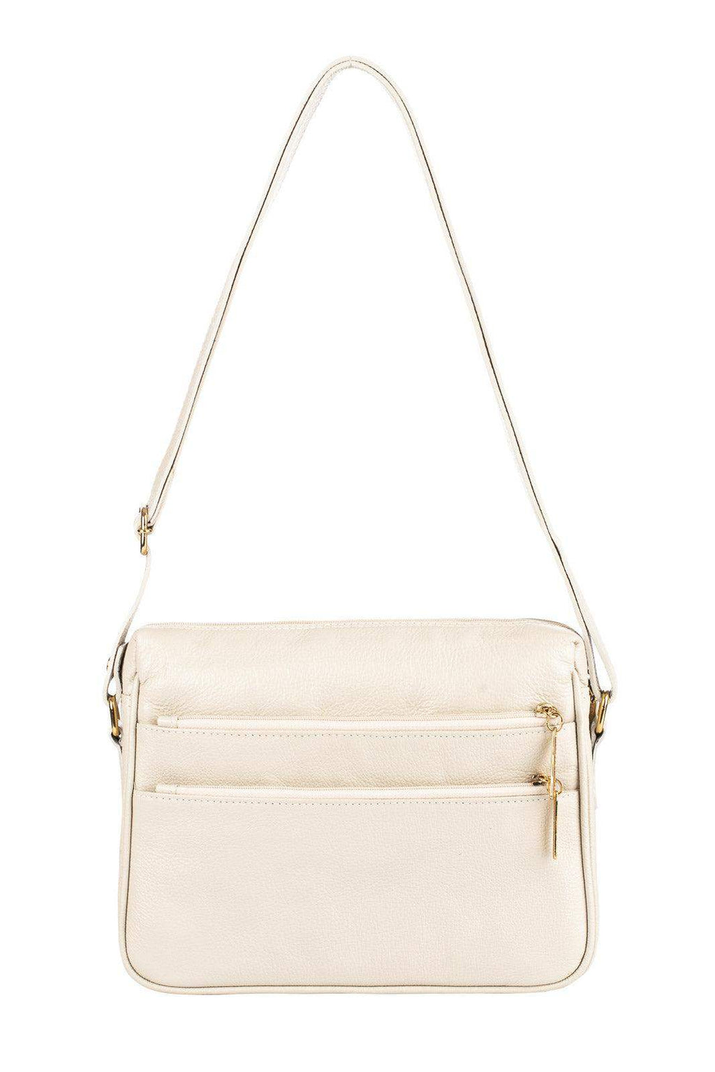 Bolsa de couro liso tiracolo Anita - Enluaze