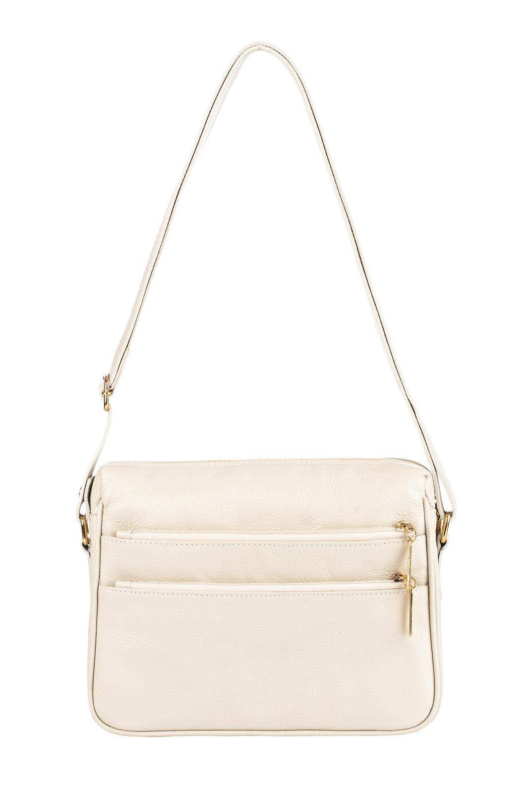 Bolsa de couro liso tiracolo Anita - Enluaze