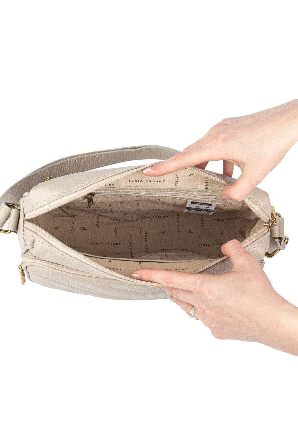 Bolsa de couro liso tiracolo Anita - Enluaze