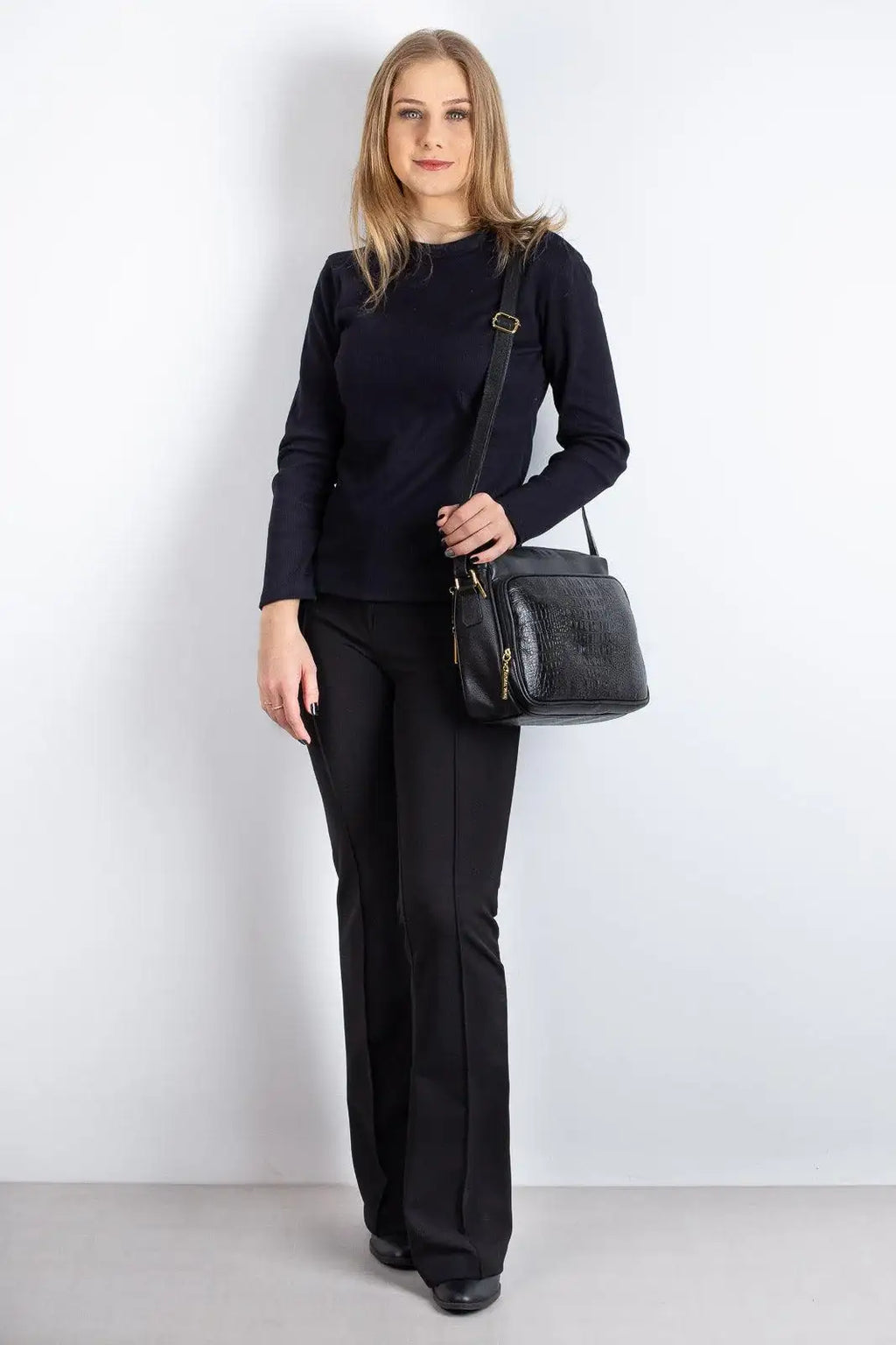 Bolsa de couro croco tiracolo Anita - Enluaze