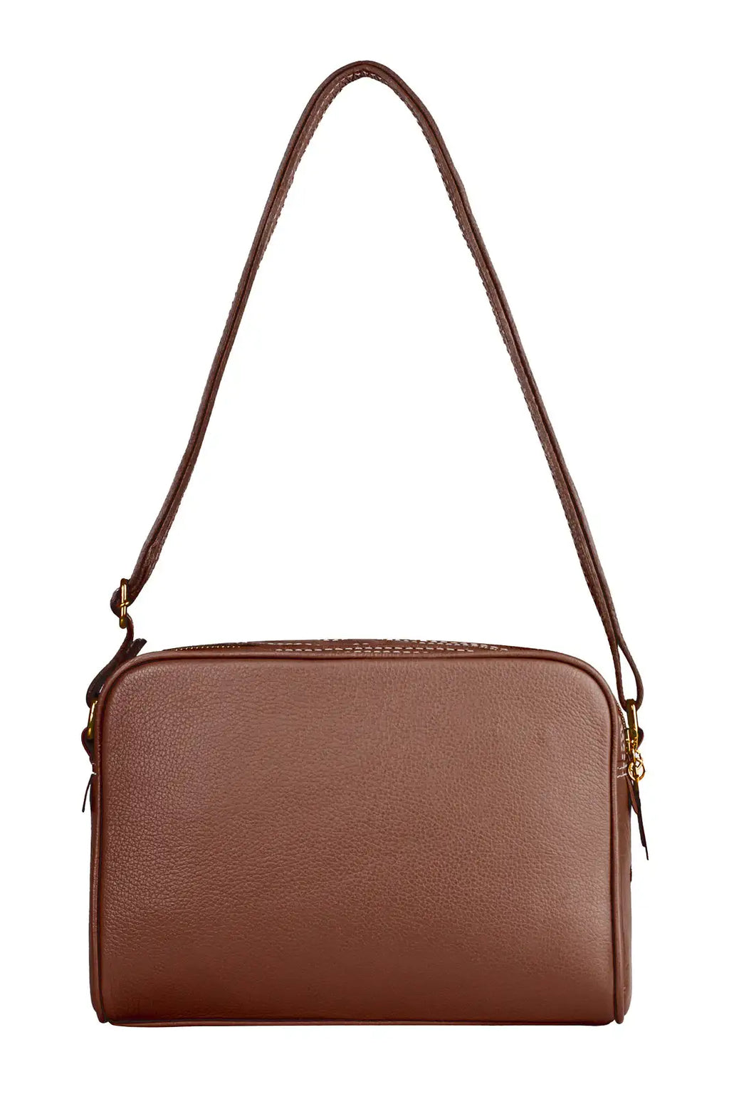 Bolsa quadrada de couro liso Daiana - Enluaze