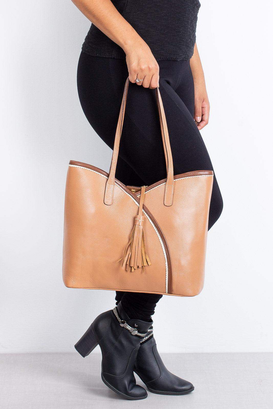 Bolsa de couro grande Rachel - Enluaze