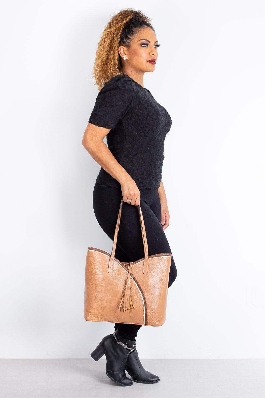 Bolsa de couro grande Rachel - Enluaze