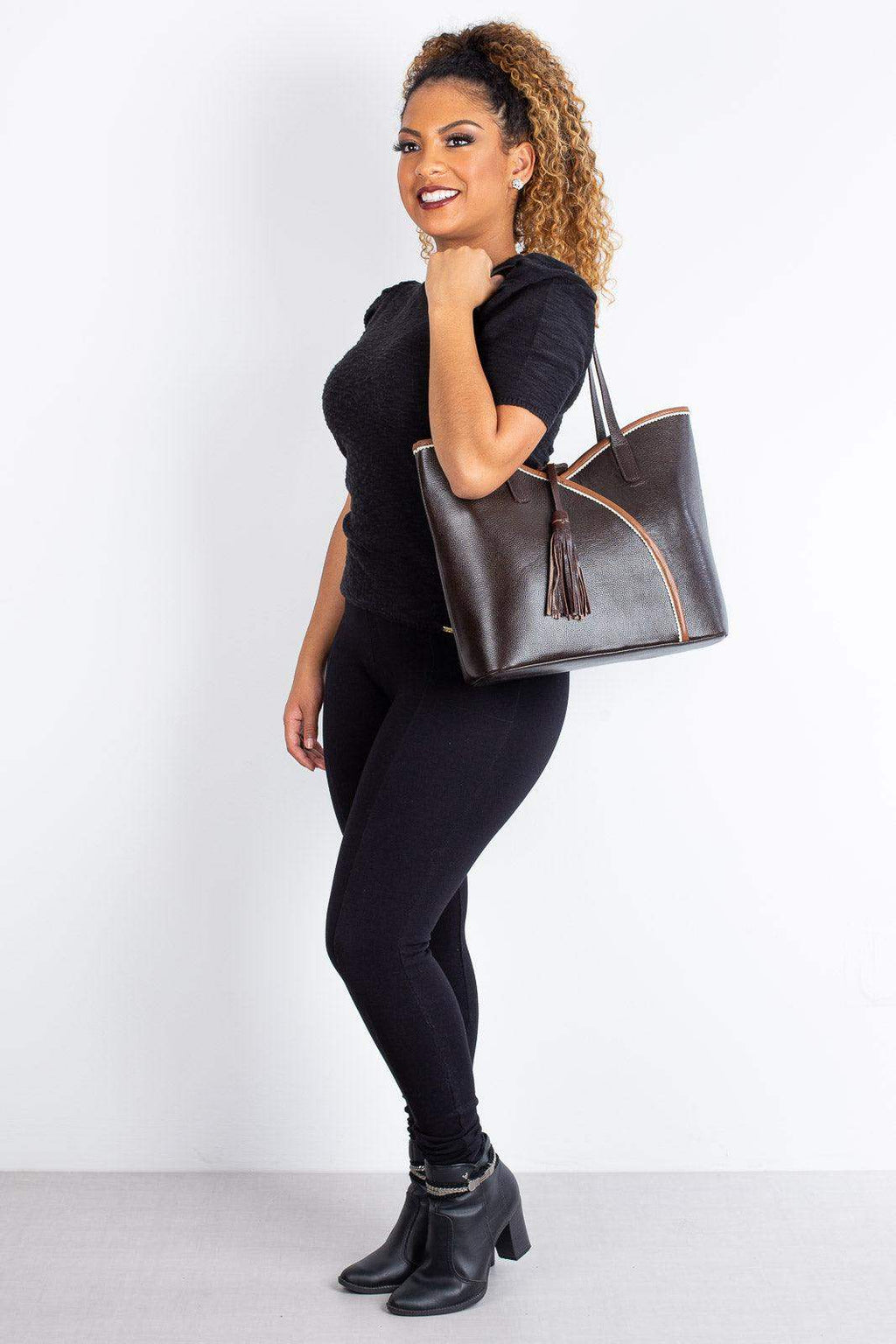 Bolsa de couro grande Rachel - Enluaze