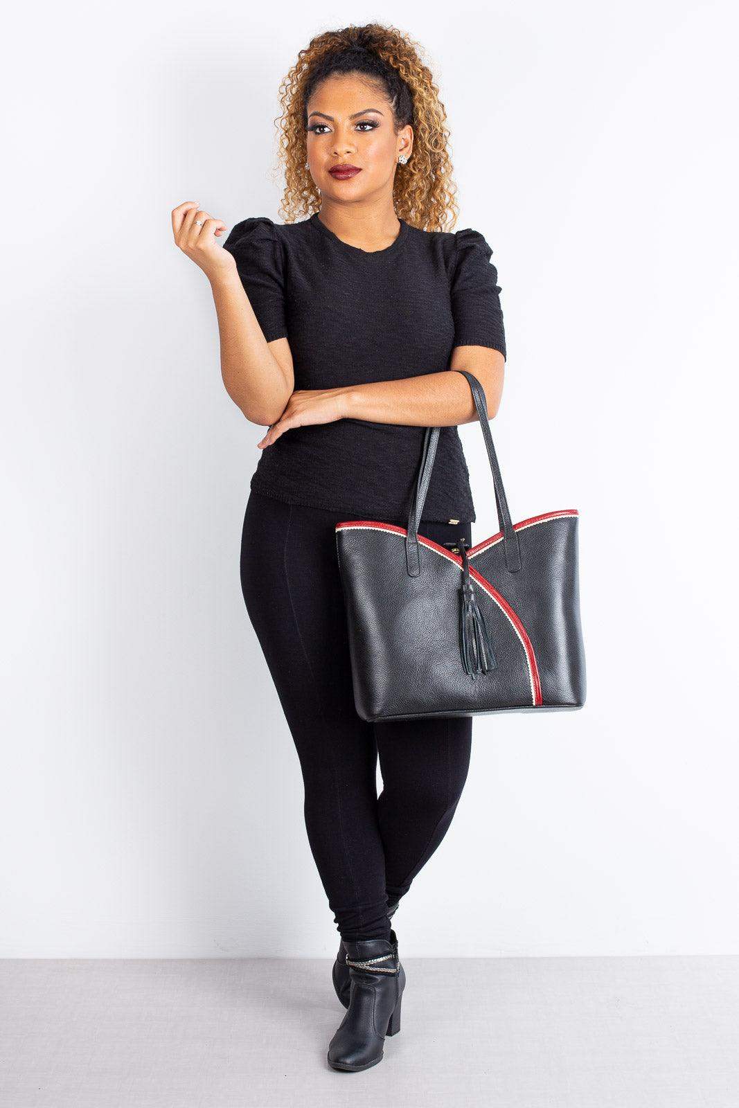 Bolsa de couro grande Rachel - Enluaze