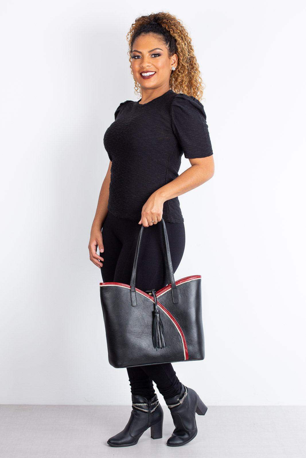 Bolsa de couro grande Rachel - Enluaze