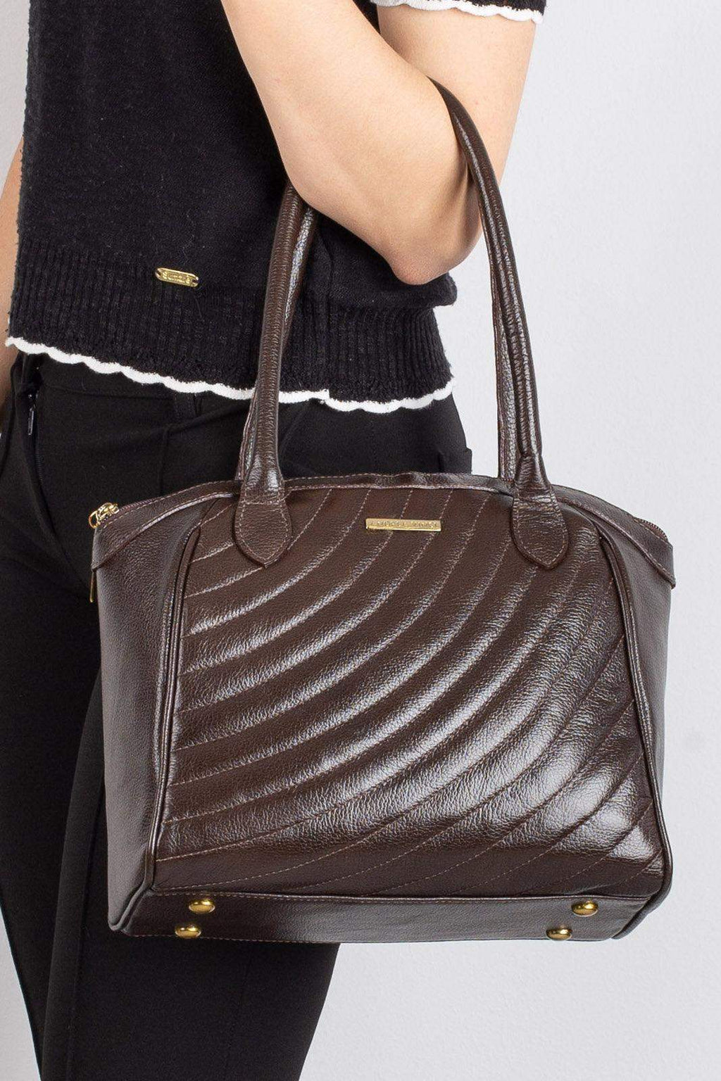 Bolsa de couro matelassê Rebeca - Enluaze