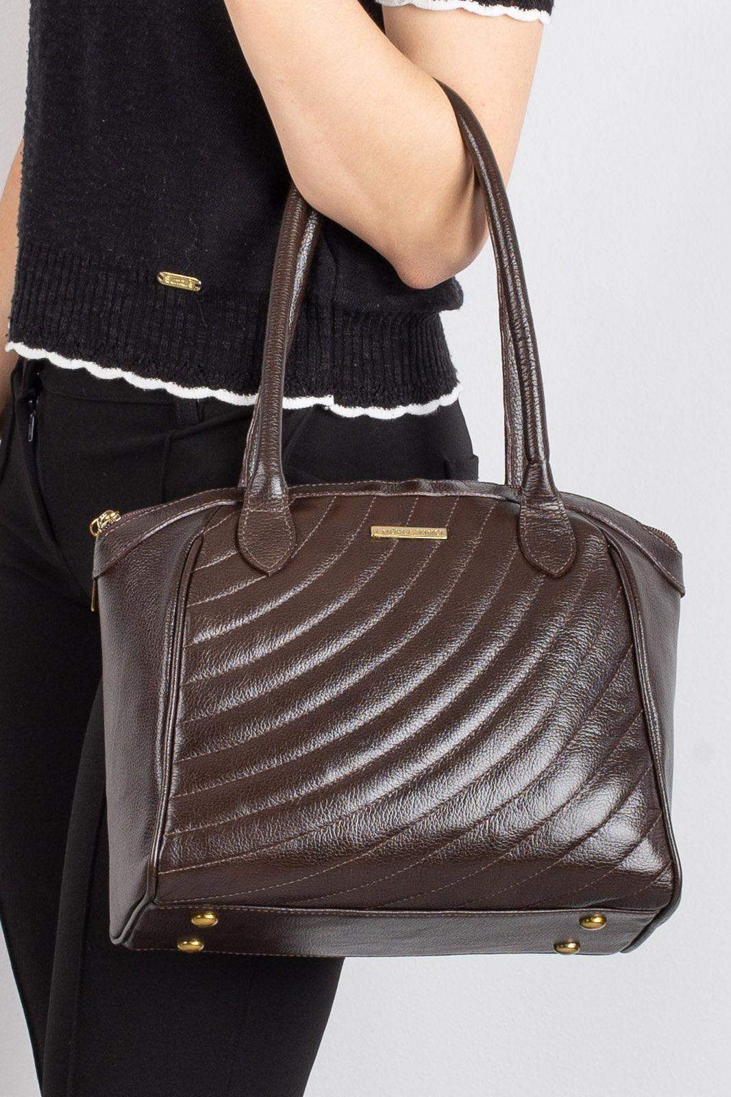 Bolsa de couro matelassê Rebeca - Enluaze