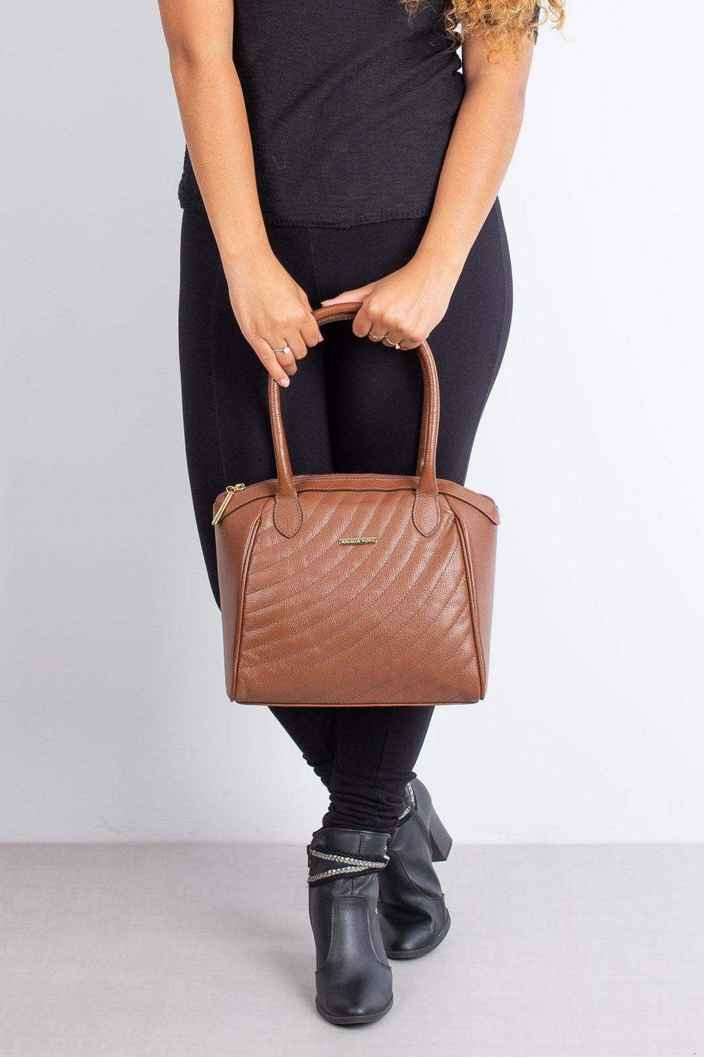 Bolsa de couro matelassê Rebeca - Enluaze