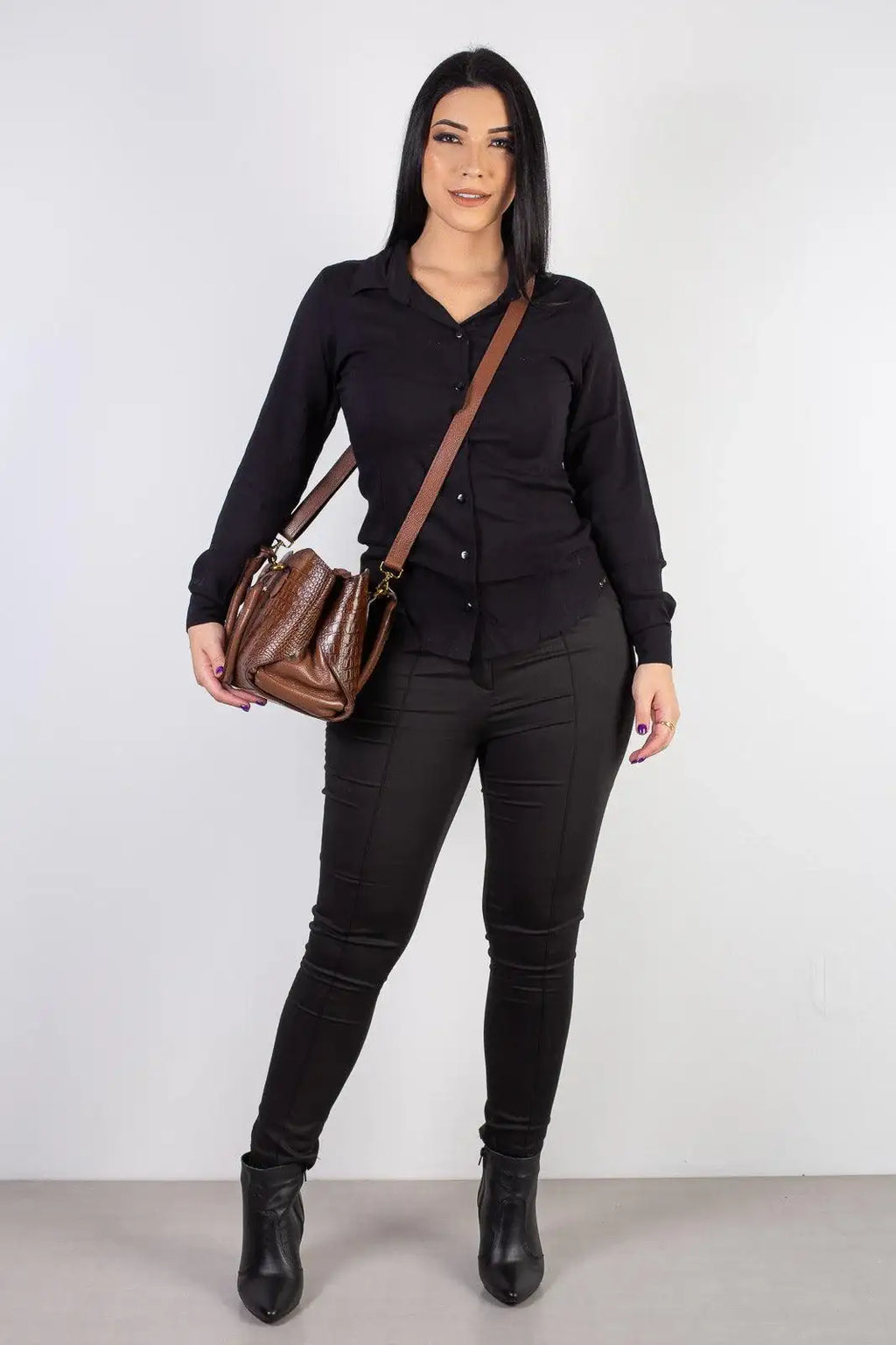 Bolsa estruturada de couro Monique - Enluaze