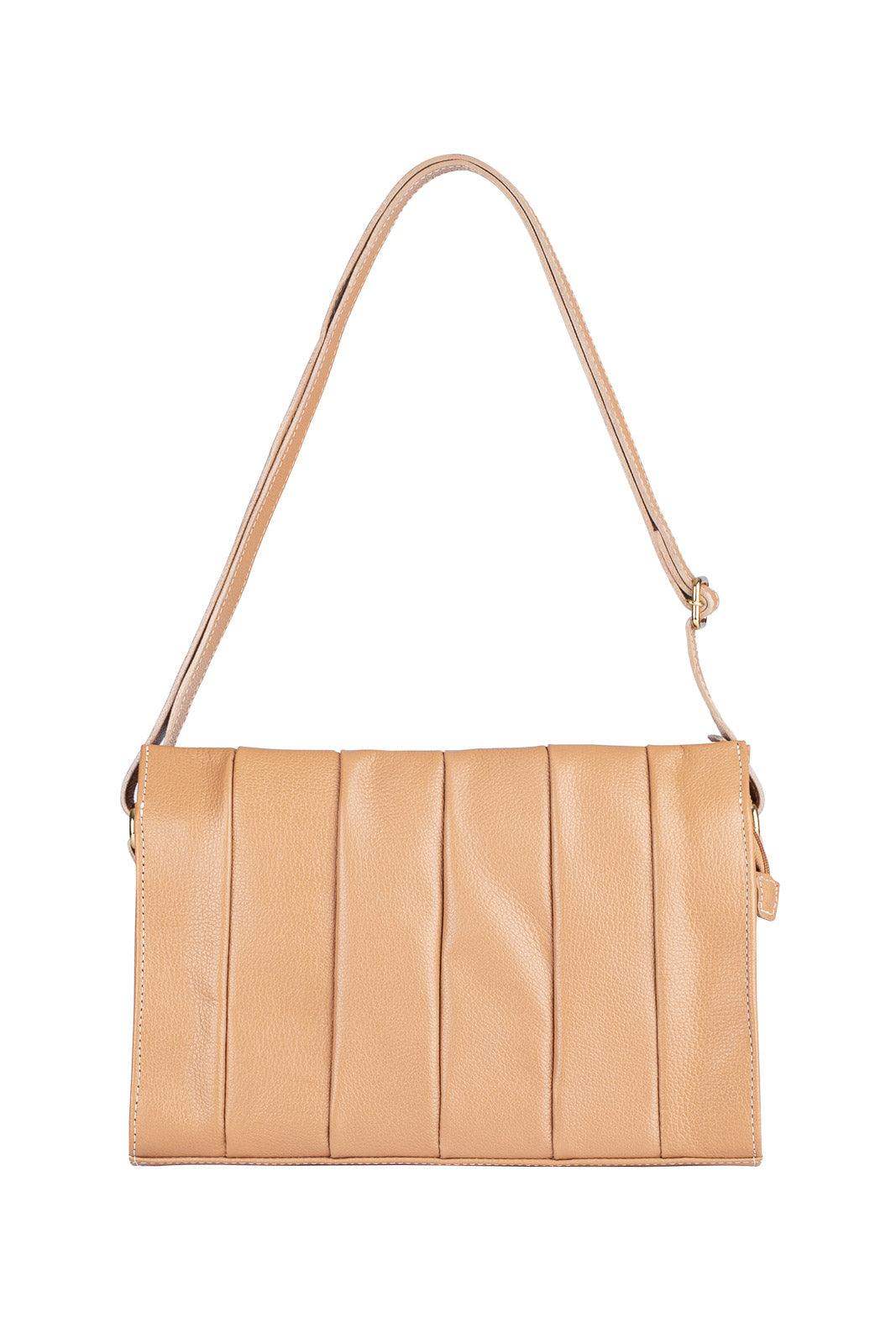 Bolsa de couro liso tiracolo Barbara - Enluaze