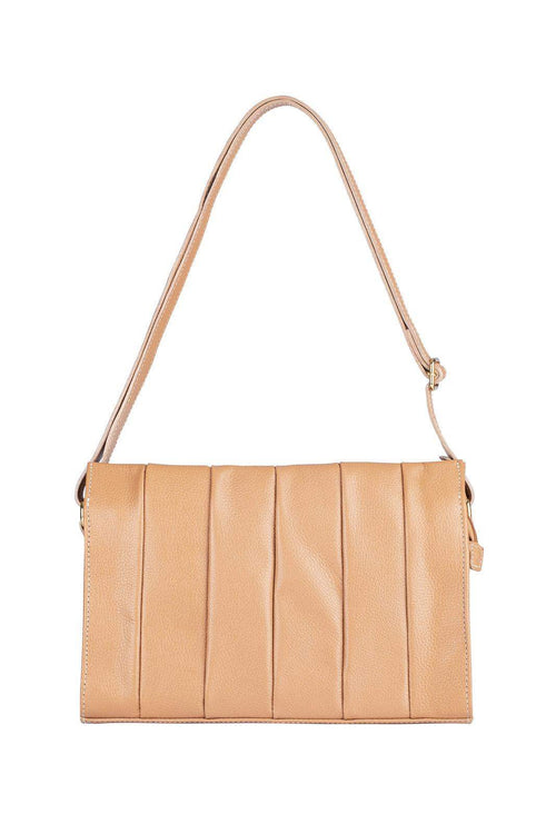 Bolsa de couro liso tiracolo Barbara - Enluaze