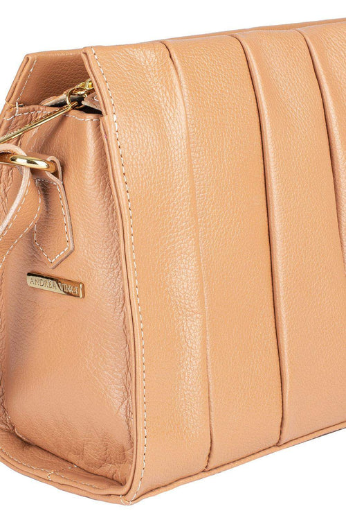 Bolsa de couro liso tiracolo Barbara - Enluaze