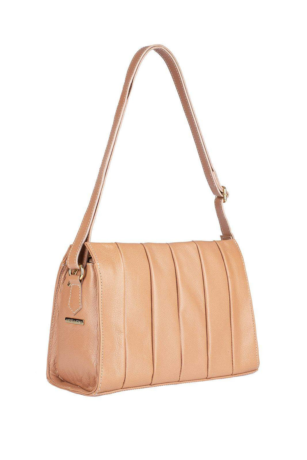 Bolsa de couro liso tiracolo Barbara - Enluaze