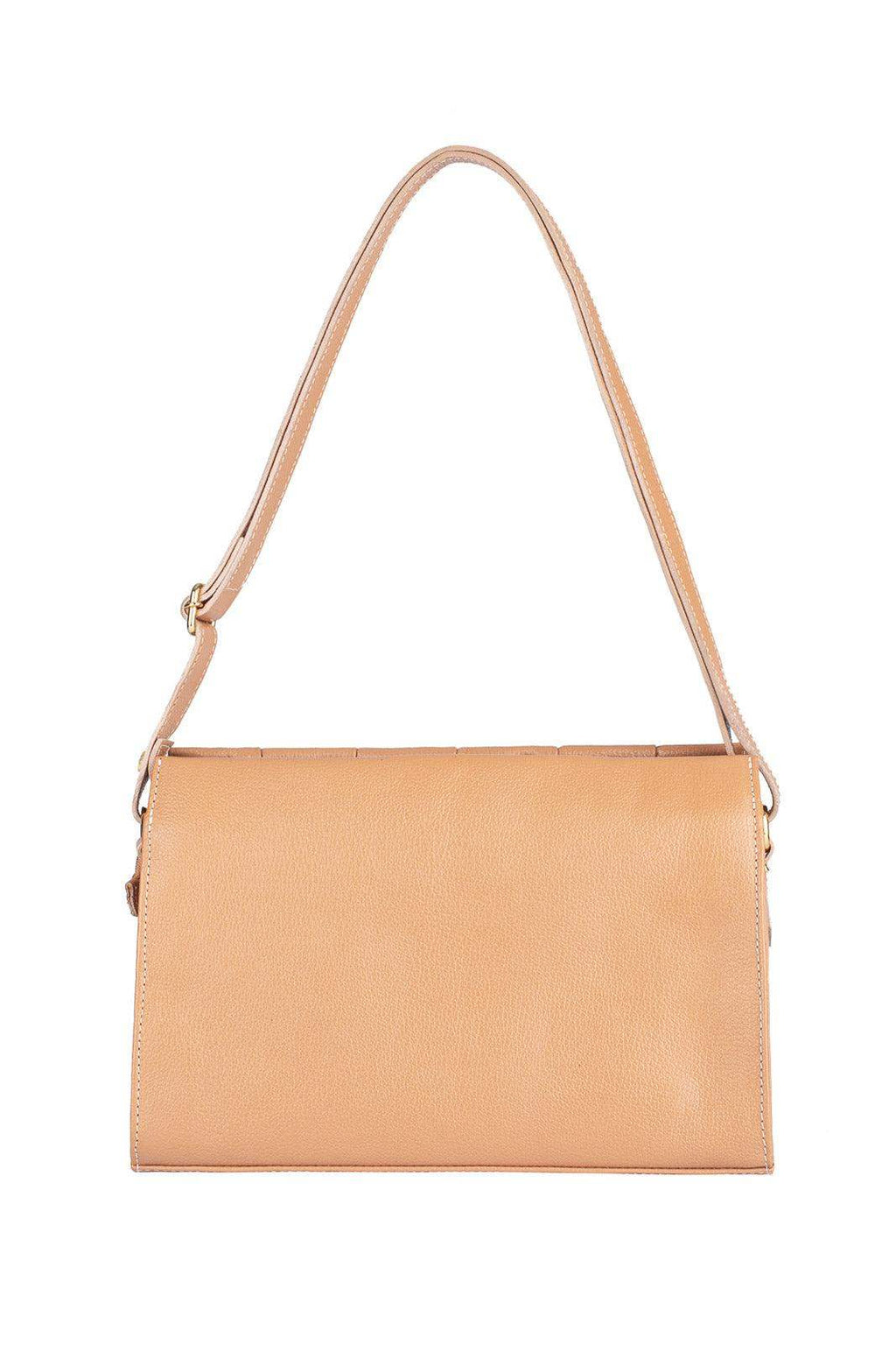 Bolsa de couro liso tiracolo Barbara - Enluaze