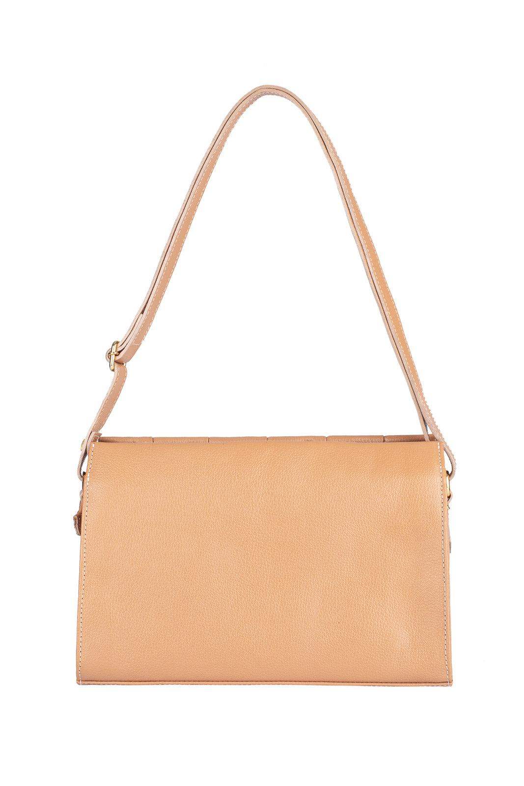 Bolsa de couro liso tiracolo Barbara - Enluaze