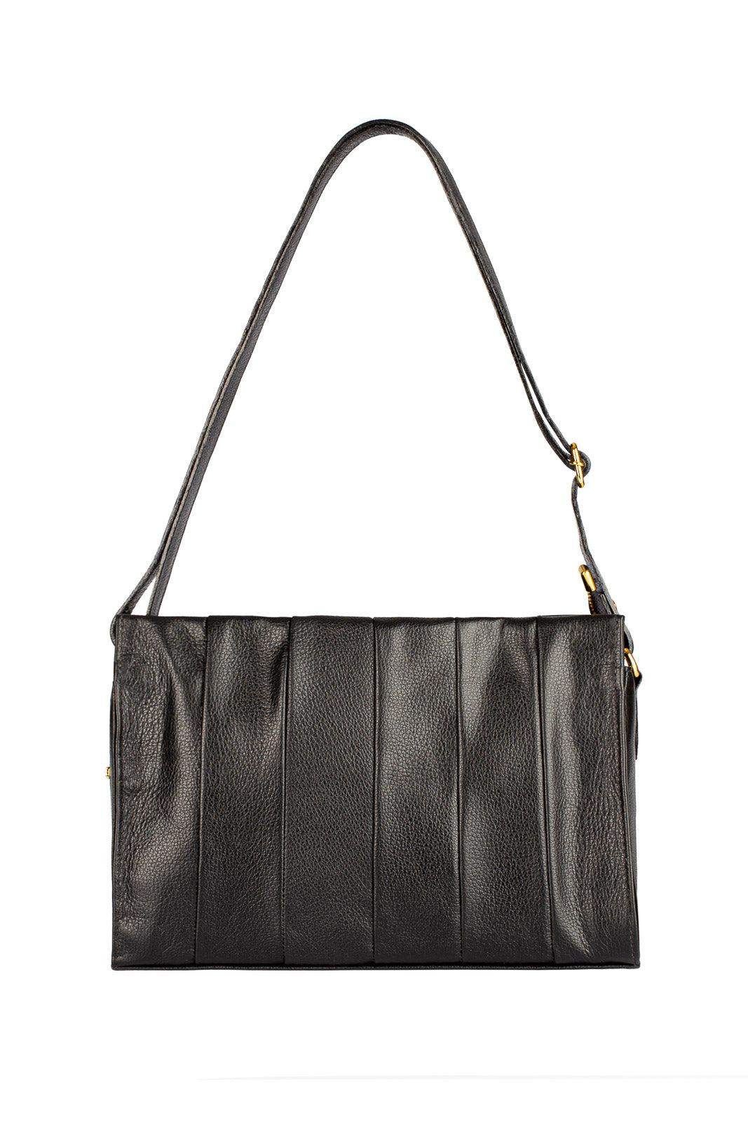 Bolsa de couro liso tiracolo Barbara - Enluaze