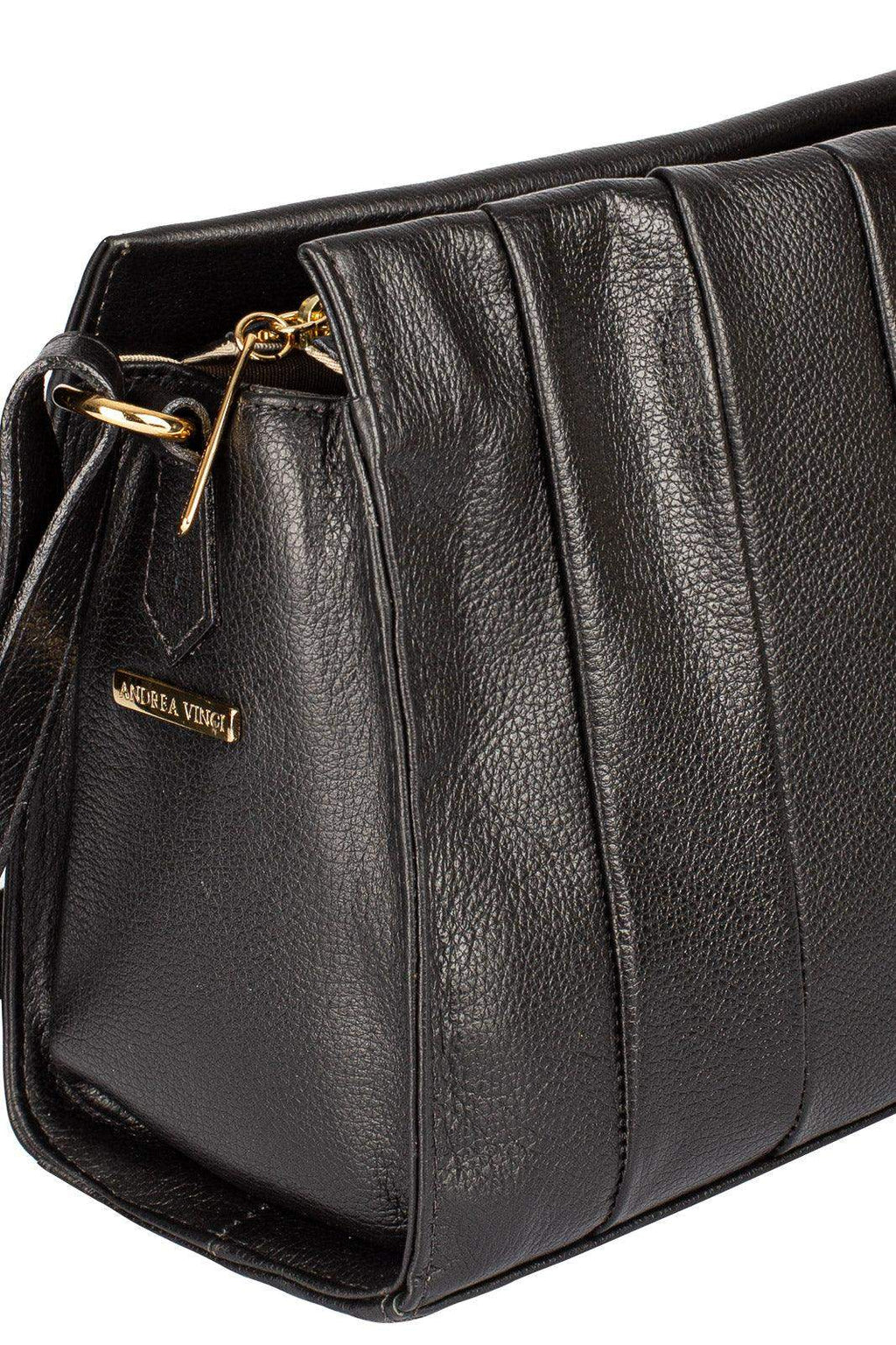 Bolsa de couro liso tiracolo Barbara - Enluaze