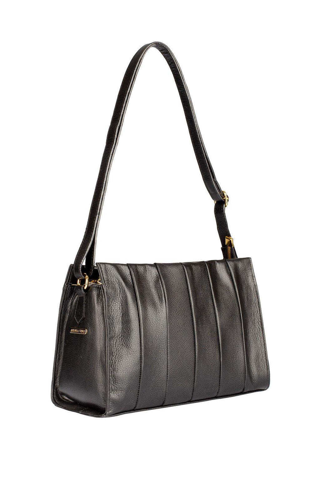 Bolsa de couro liso tiracolo Barbara - Enluaze